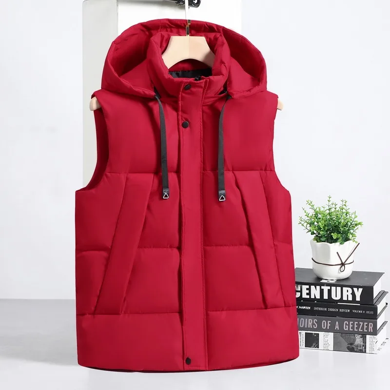 

Men Detachable Hooded Thermal Vest Fashionable Trendy Cold Resistant Warm Vest Outdoor Cycling Sports Windproof Breathable Vest