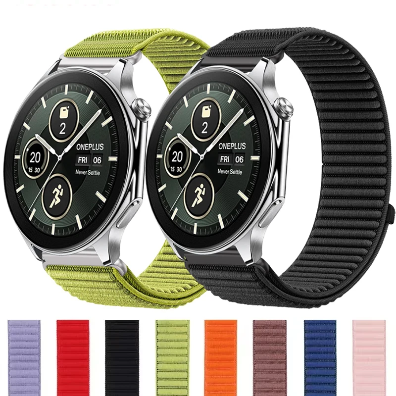 22mm 18mm Nylon-Schlaufe für OnePlus Watch 3 43mm/Oppo Watch X X2 Mini Sportarmband für Oppo Watch S/4Pro/OnePlus 2 2R/OnePlus Lite