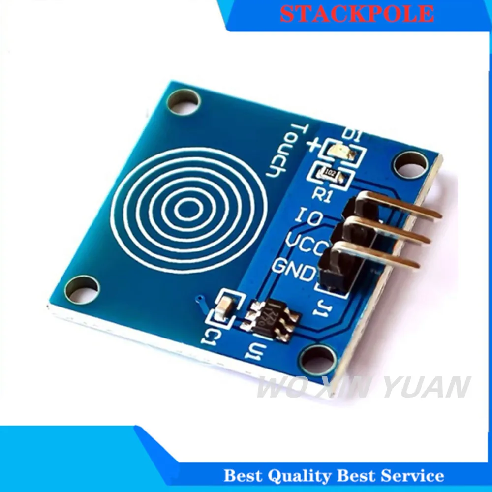 10Pcs TTP223 Touch Key Switch Module Button Self-Locking No-Locking Capacitive Single Channel Reconstruction