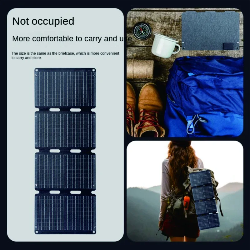 1200W 4 Folding Solar Panel Portable Bag Folding Solar Charger Outdoor Power Hiking Camping Home Mobile Phone Power Generator