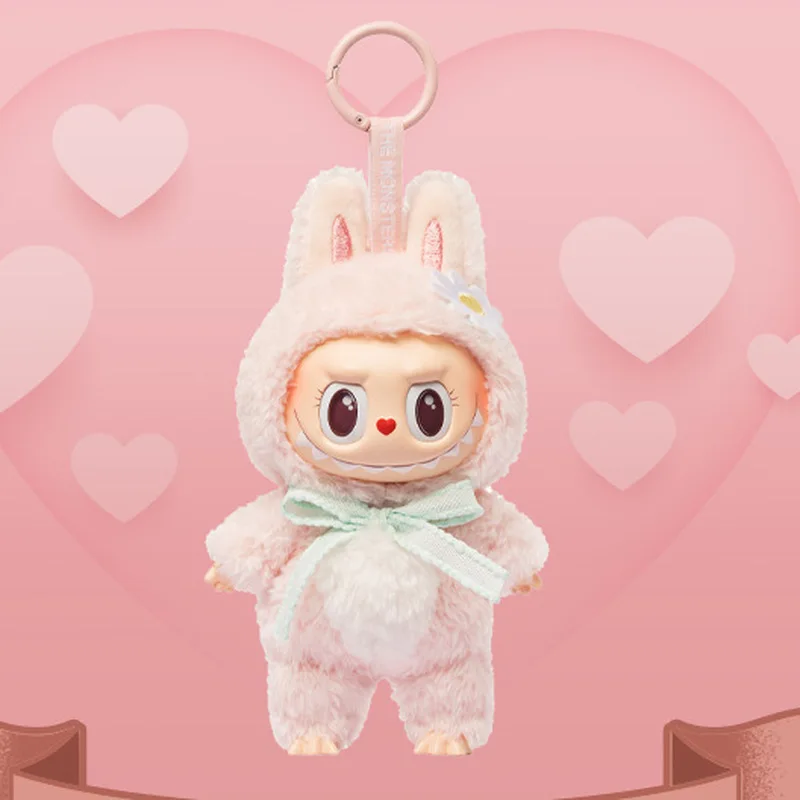 Mokoko 1st Spring Flower Sweetheart Pink Labubu Vinyl Doll Kawaii Backpack Pendant Decoration Doll Amusement Park Limited Editio