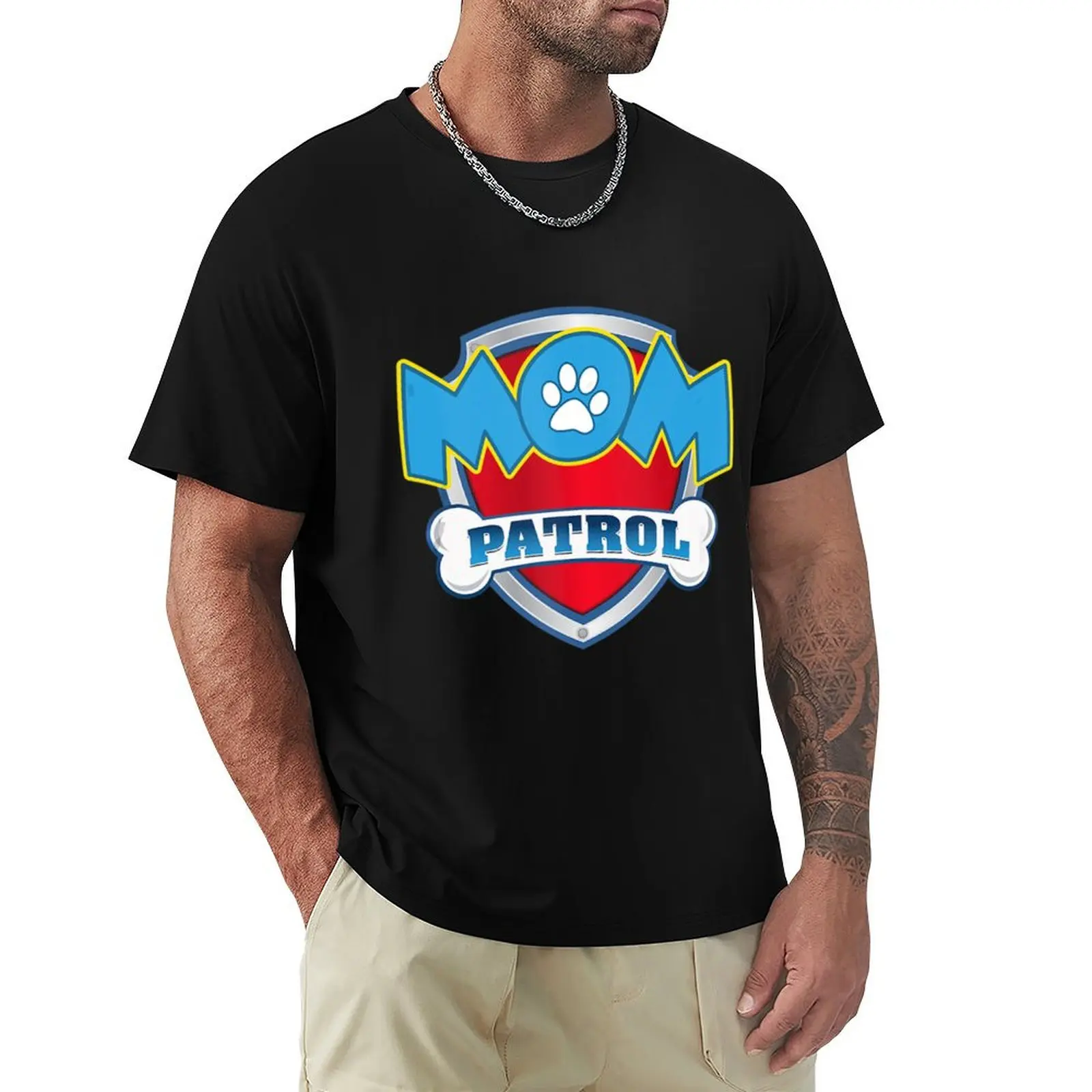 Funny Mom Patrol - Dog Mom, Dad For Men Women T-Shirt Holiday Vacation Tee Shirt