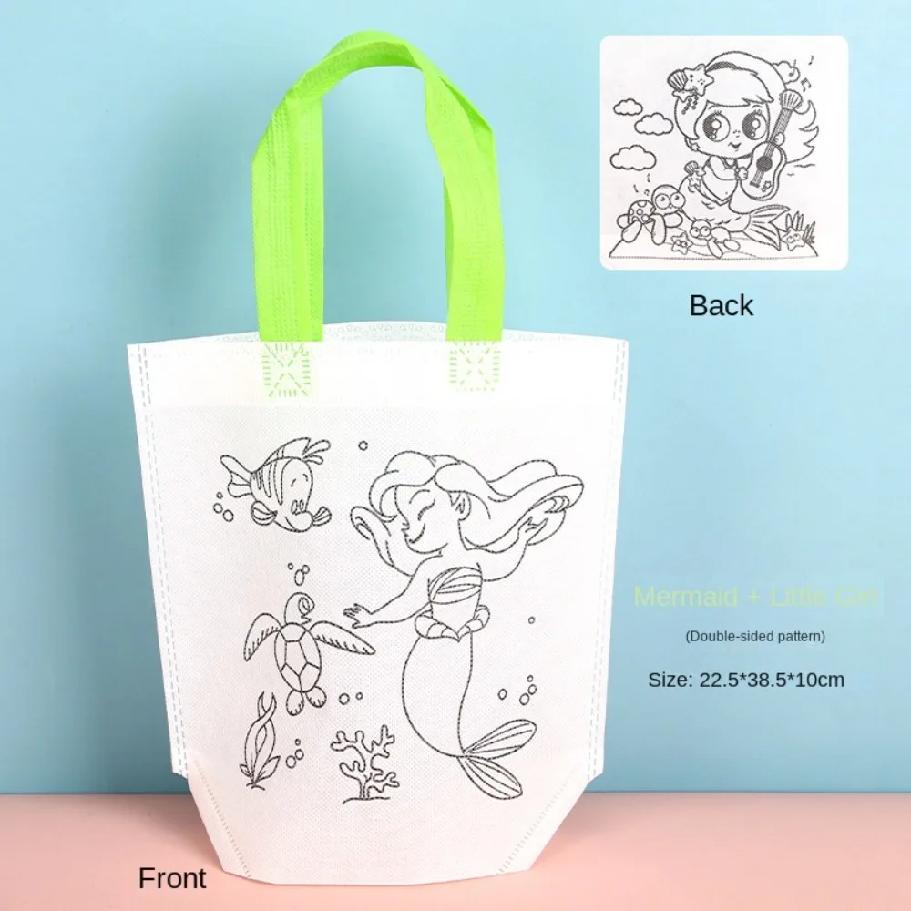 Educational DIY Graffiti Bag DIY Hand Painted Graffiti Handmade Bag Colored Drawing Cartoon Handmade Painting Bags Arts Crafts