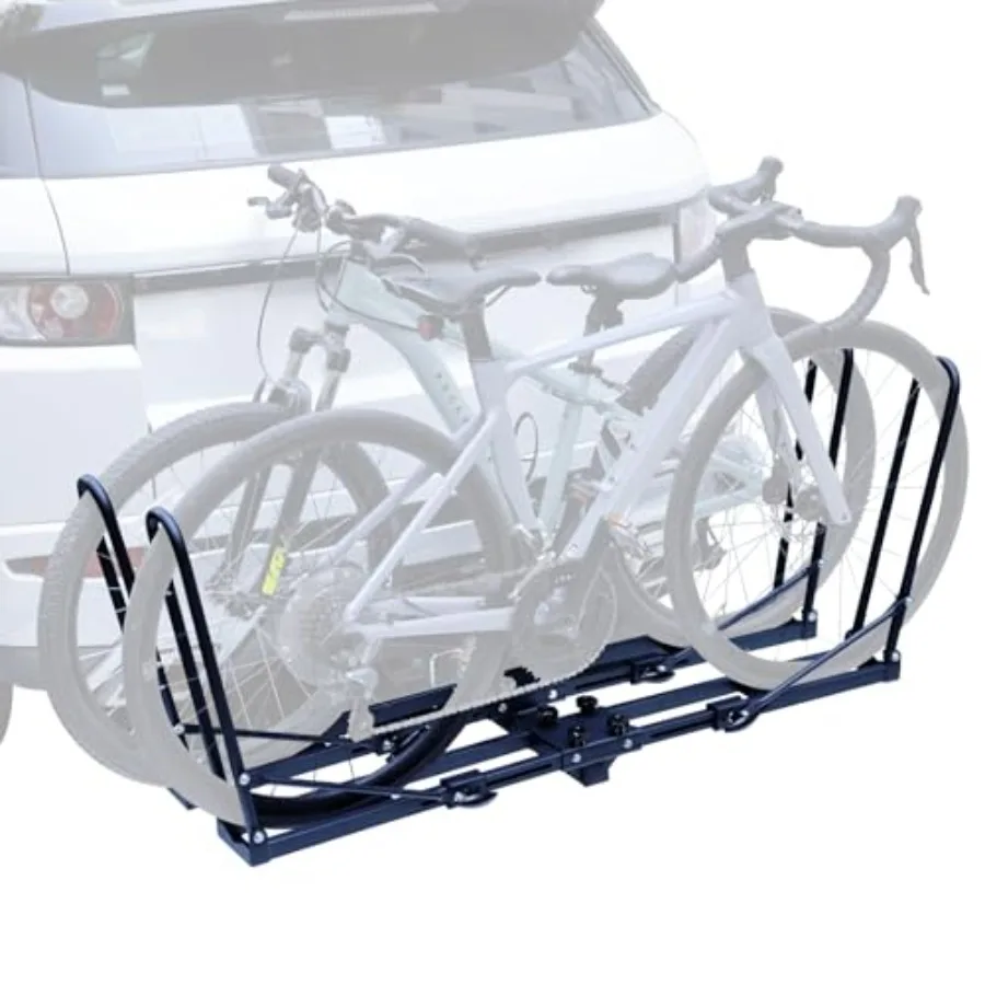 

Hitch Mount Bike Rack for 2 Bikes Folding Bicycle Carrier for Car SUV with ToolFree Installation Compatible with 2 Receivers Co
