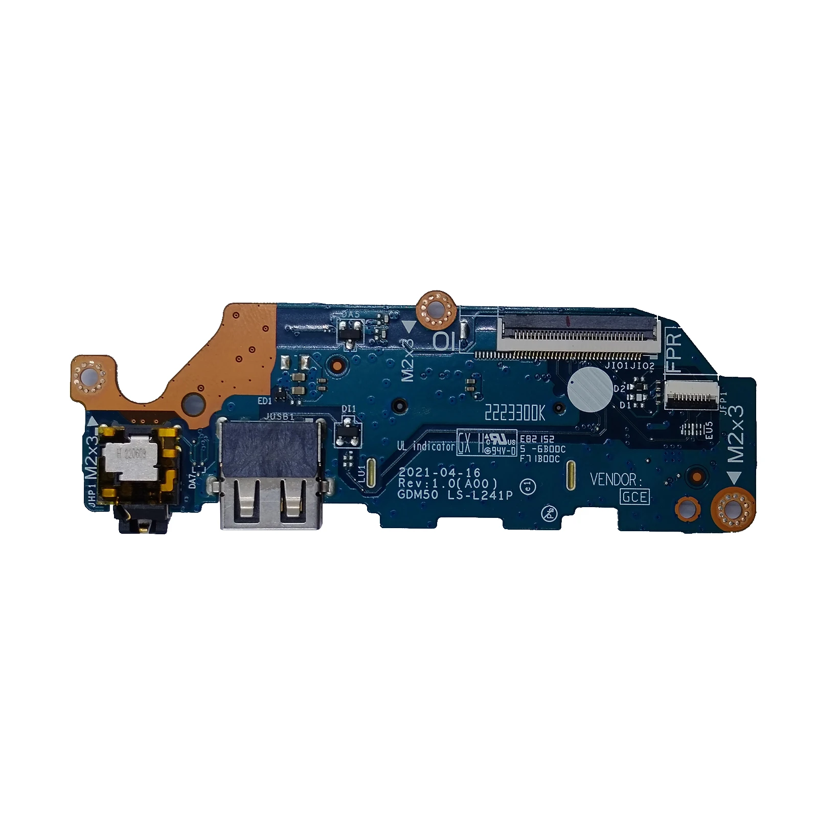 

0C6CMN C6CMN For Dell Inspiron 3510 3511 3520 GDM50 LS-L241P USB Card Reader Audio IO Board