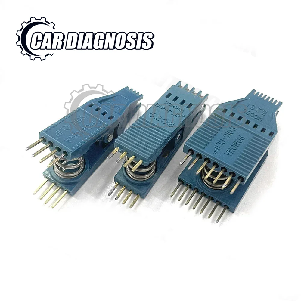 EEPROM Pomona Soic-Clip 5208 dip 8 pin + 5250 Soic8 pin+ 5251 Soic14 pin for Tachopro Universal POMONA CLIP car Adjust clip