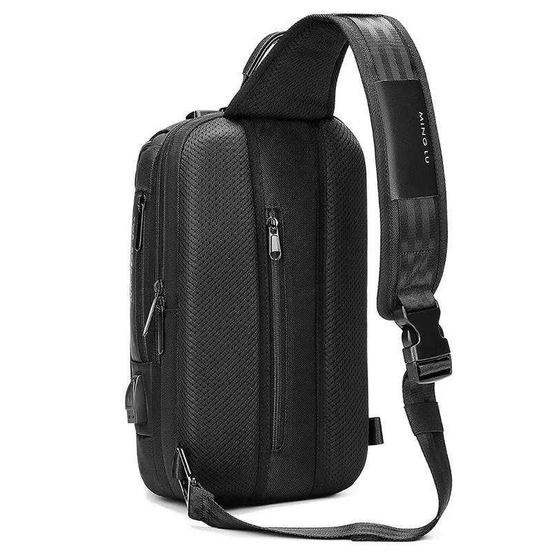 Mochila antirrobo informal para hombre, bolso de pecho cruzado de un hombro, impermeable, de gran capacidad, para deportes al aire libre y viajes, a