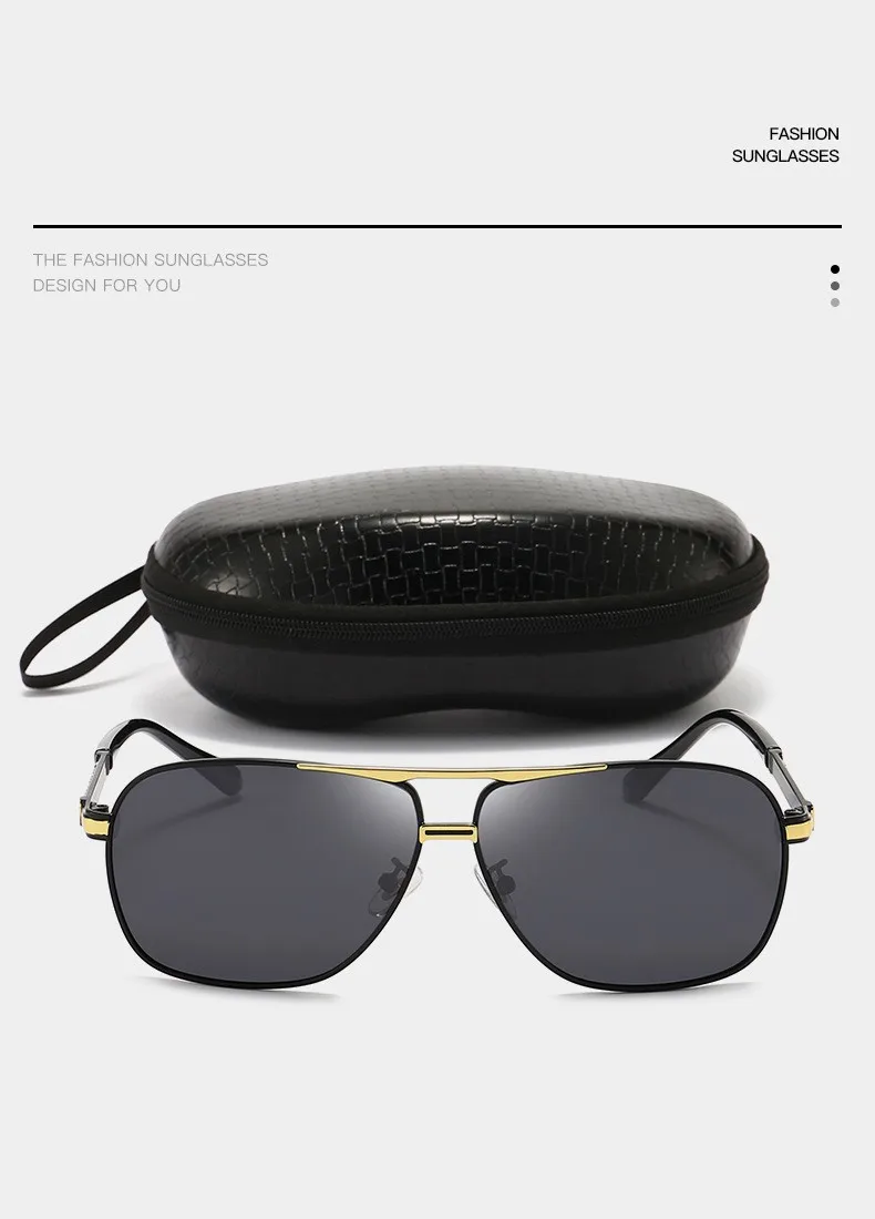 KAMMPT Übergroße Vintage Sonnenbrille Männer Frauen Mode Polarisierte Photochrome Shades Brillen Doppel Brücke Fahren Sonnenbrille – Detail 4
