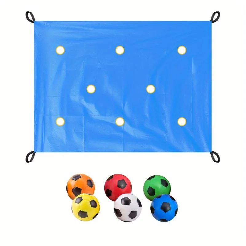 Une activité d'équipe avec 1 boule à lancer en tissu Blue Cave, adaptée au travail, au loisirs et aux partites familiales, équipée de 6 balles.