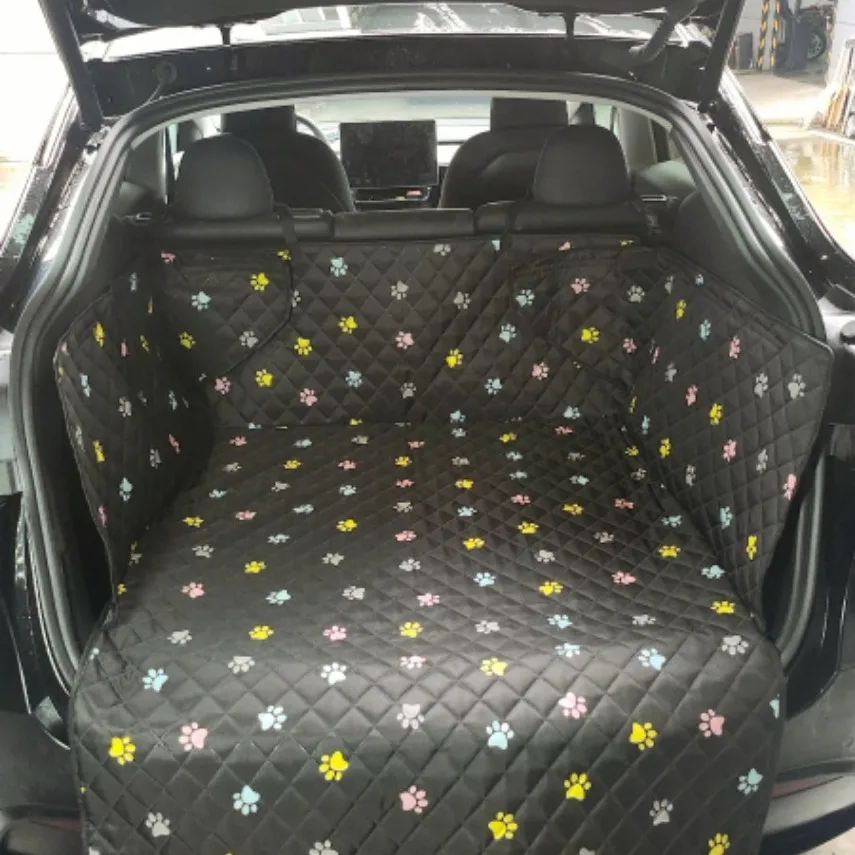 SUV Trunk Half-Cover Car Mat, Anti-Slip, Double-Layer, Pet Car Mat, Easy to Install and Remove