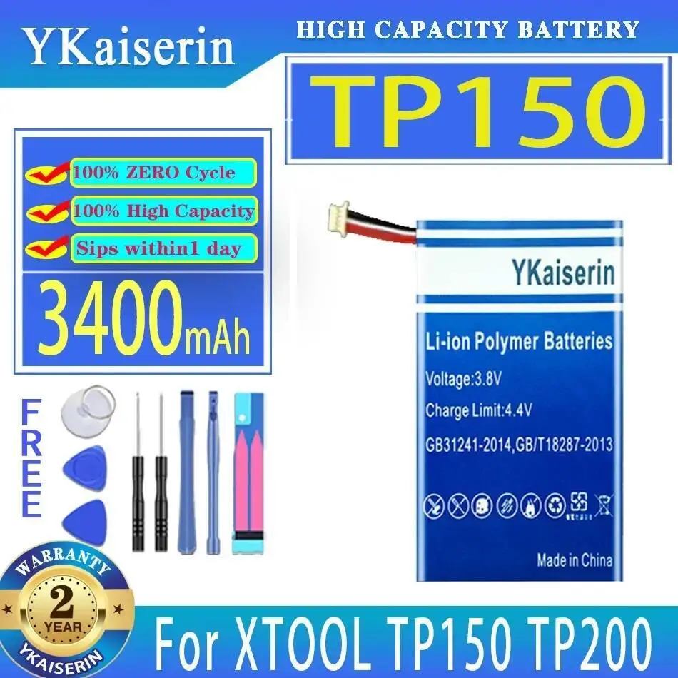 

For Xtool TP150 TP200 Car Automotive Diagnostic Equipment Battery 3400Mah Premium Replacement
