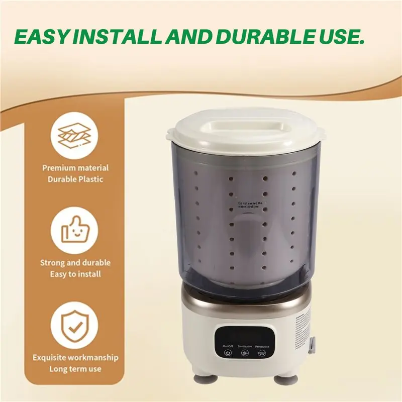 FORC-USB Charging Portable Mini Automatic Washing Machine Can Dehydrate Without Assembly Needed, No Plug Required