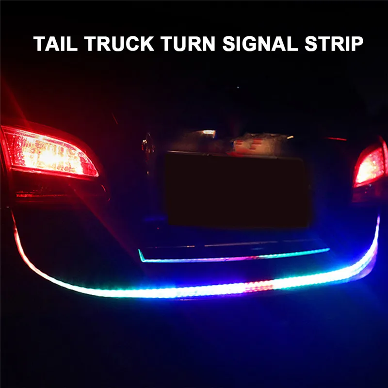 

For BMW E36 E39 E46 E70 E87 E90 E91 E92 E60 F30 F10 F20 X5 Car Trunk Box Turn Signals Rear Lights 7 Color Flowing Type DRL