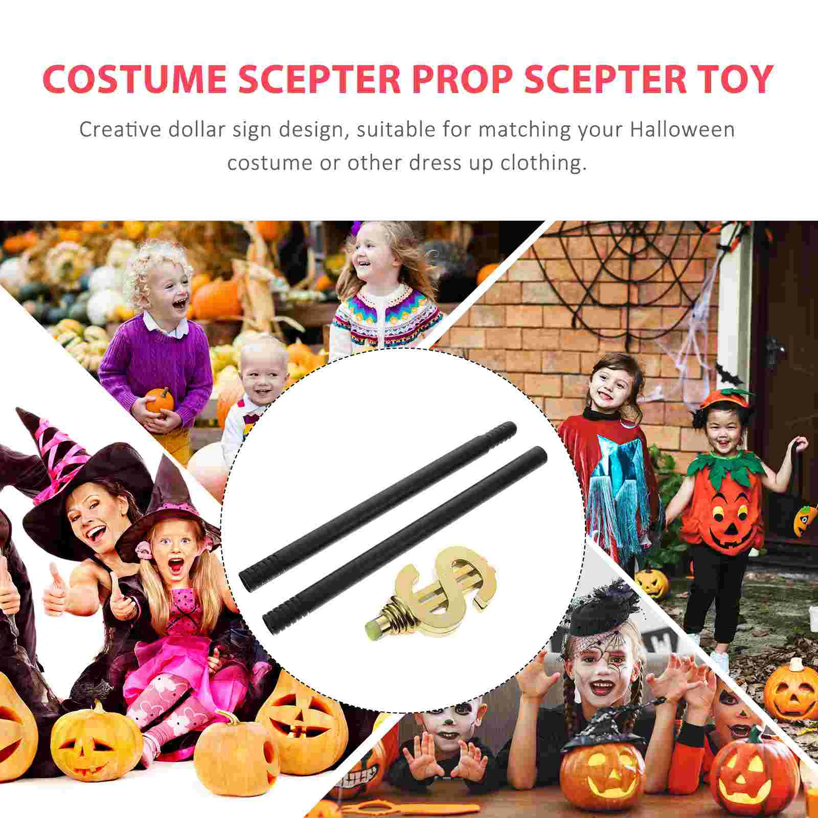 Scepter Toy Halloween Festival Costume Accessory Prop Dollar Sign Stage Performance Cosplay Prom