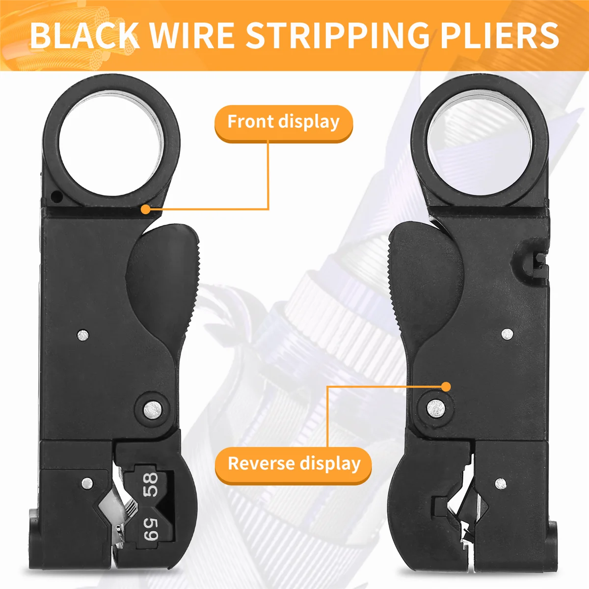 Coax Cable Stripper 3-Blade for RG58/59/62/3c/4c cables ZJY