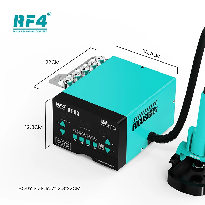 RF4 RF-H3 Fast Desoldering Hot Air Tool Welding Platform with Digital Display Intelligent Mobile Phone BGA Rework Station