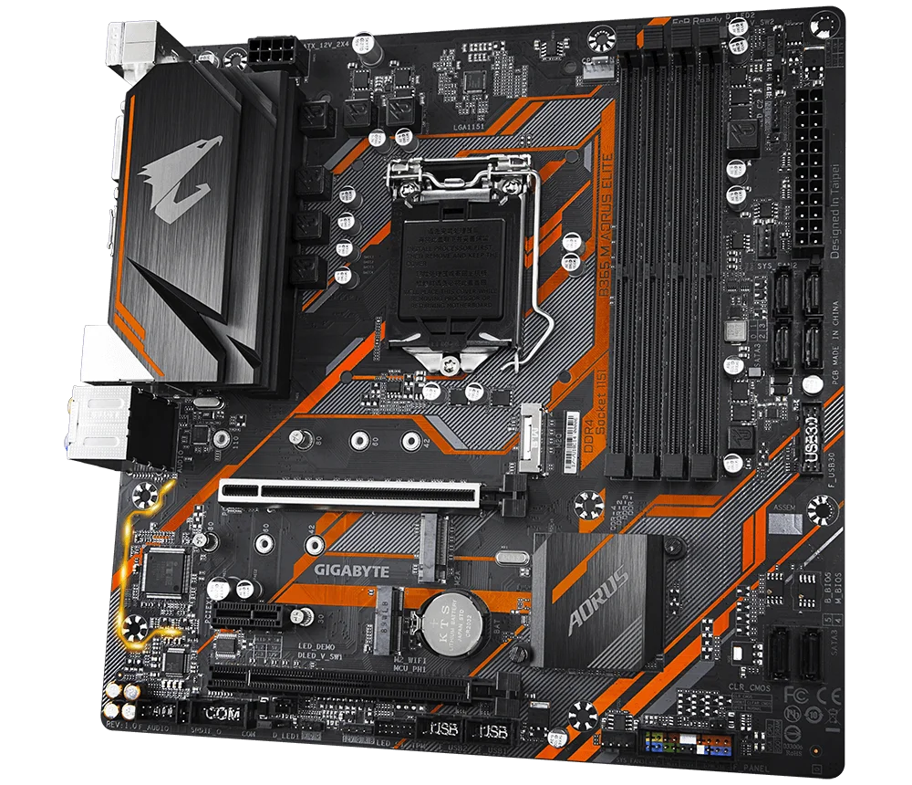 GIGABYTE B365M AORUS ELITE LGA 1151 (серия 300) Intel B365 SATA 6 Гбит/с Micro ATX Материнская плата Intel
