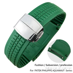 High Quality Rubber 21mm Watchband fit for Patek Aquanaut Philippe for PP 5164 5167 Silicone Waterproof Watch Strap Braceletes