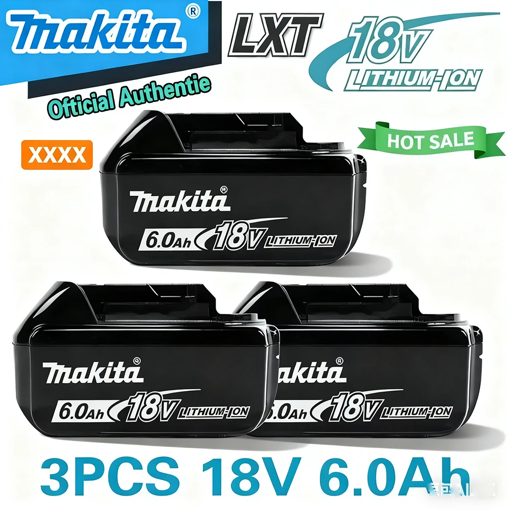 

Original Makita 18V 6.0Ah Rechargeable Battery ,For Makita BL1840B BL1830 BL1830B BL1850 BL1840 BL1860 Power Tools Battery.
