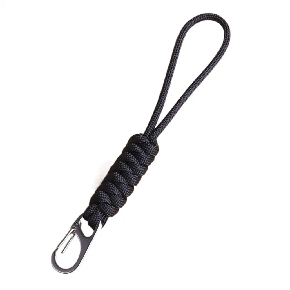 Handmade Paracord Keychain Anti-lost Chain Snake Knot Braided Woven Keychain Wrist Rope Outdoor Rope Umbrella Rope Keyring