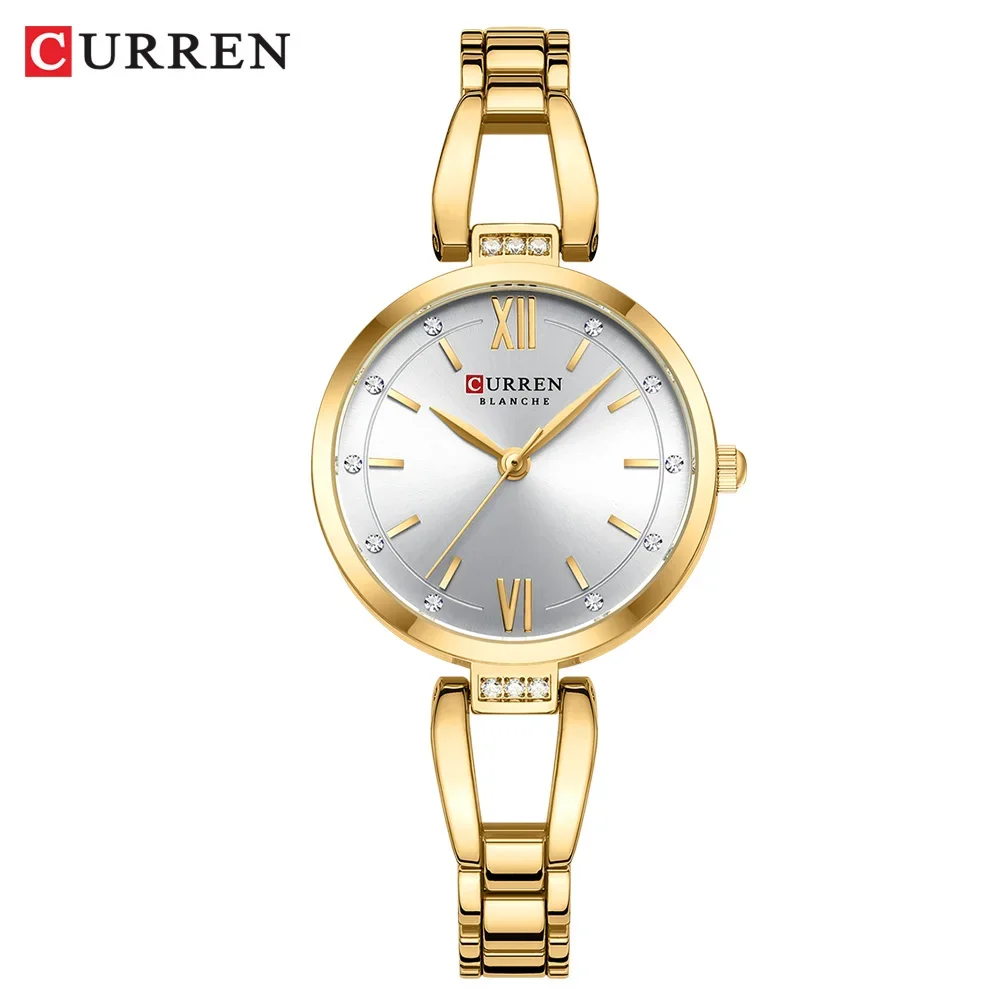 CURREN Luxus Uhr Für Frau Hohe Qualität Diamant Damen Quarzuhr Wasserdichte Edelstahl Frauen Uhren reloj + box 3