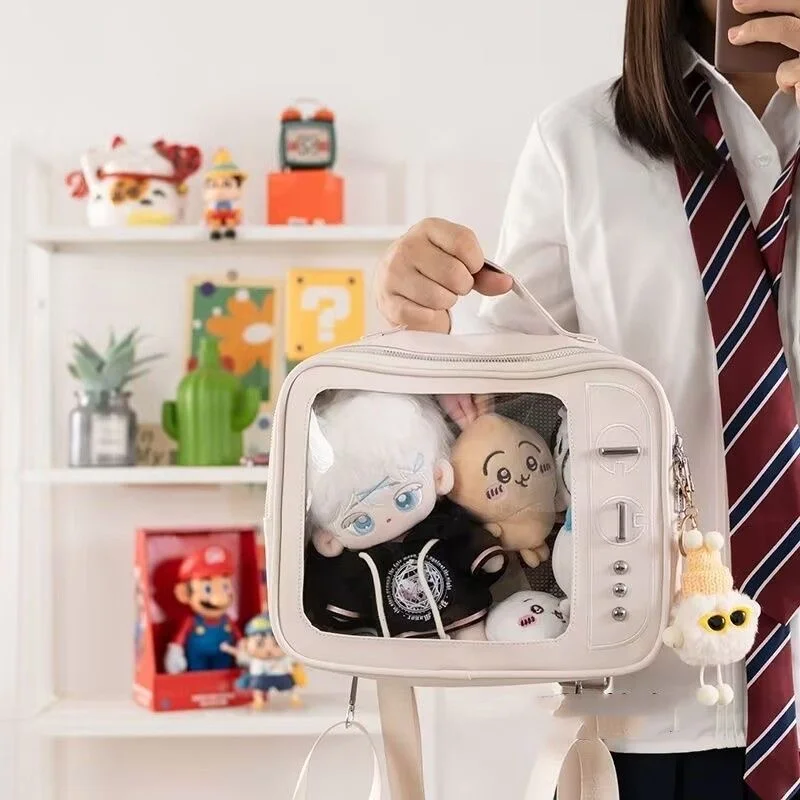 Y2K Cute Clear ItaBag Women\'s Lolita Backpack Kawaii Girl Shoulder Bag DIY Display Transparent Pocket Japanese Doll Tote Handbag