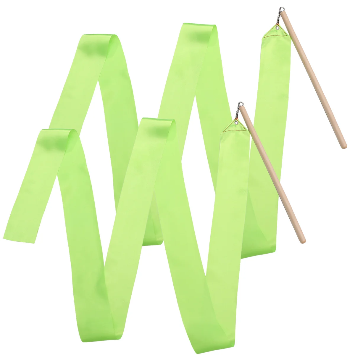 

2Pcs Colorful Rhythmic Gymnastics Ribbon Dancing Streamers Twirling Gymnastic Training Exercise Color Guard Marching Band