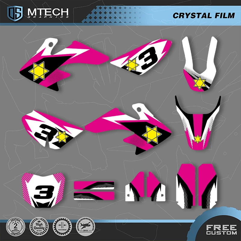 DSMTECH Custom Graphics Decals Stickers Kits Background for CRF 2000 2001 2002-2012 CRF50 2013 2014 2015-2021 CRF50 003