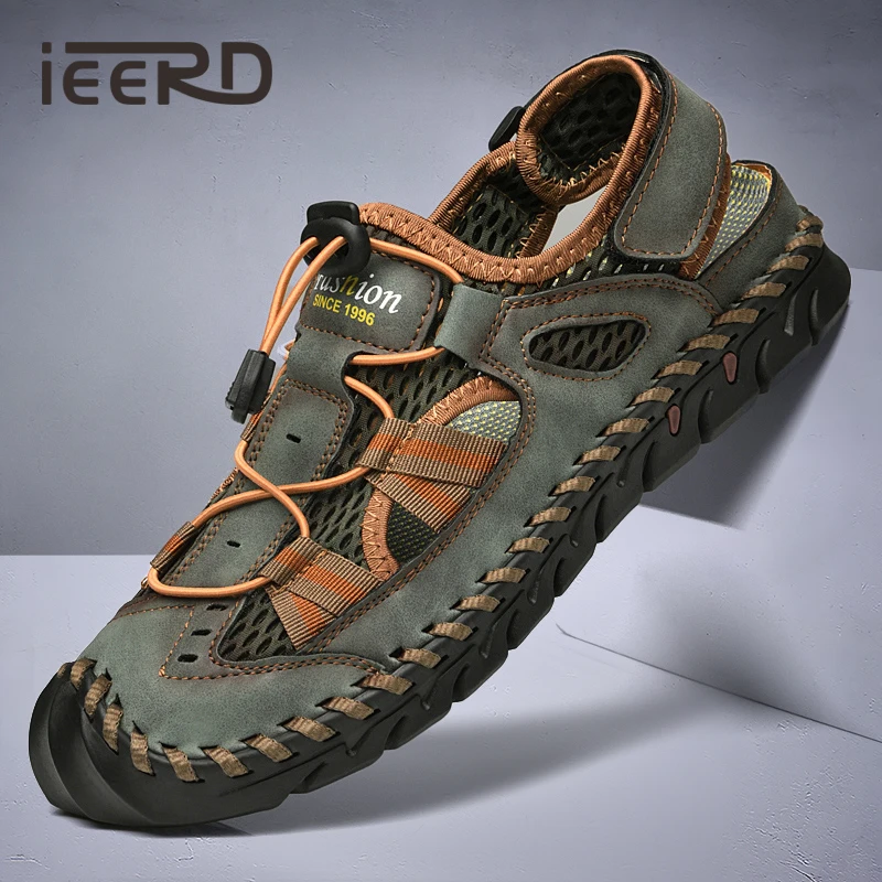 

Летняя уличная повседневная обувь для мужчин, дышащие сетчатые кроссовки ручной работы, мужские лоферы ручной работы, большие размеры 38-48