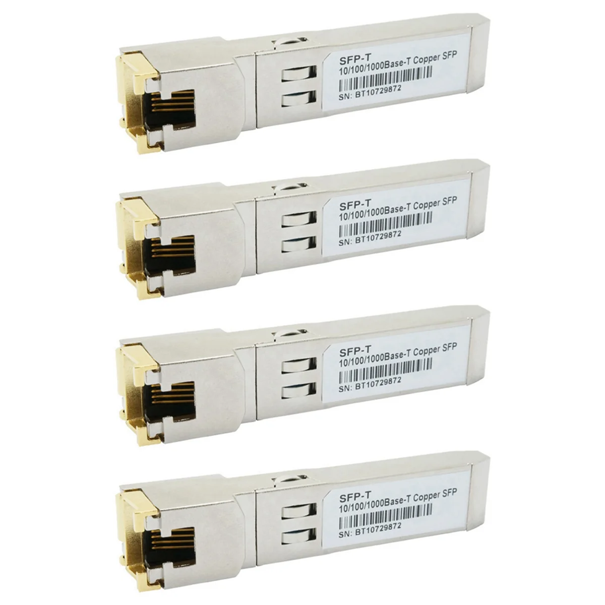 

4X Gigabit RJ45 SFP Module 10/100/1000Mbps SFP Copper RJ45 SFP Transceiver Gigabit Ethernet Switch