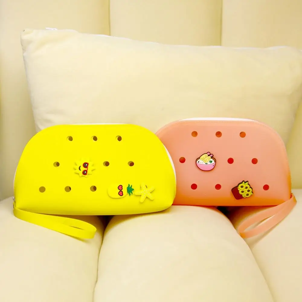 

New Silicone Coin Purses Large Capacity DIY Tote Bag Soft Hole Hole Bag