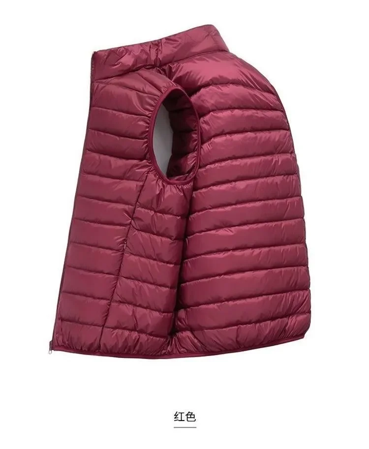 

Женский легкий жилет с воротником-стойкой, повседневная куртка без рукавов, теплая повседневная одежда, 4 цвета, M-5XL