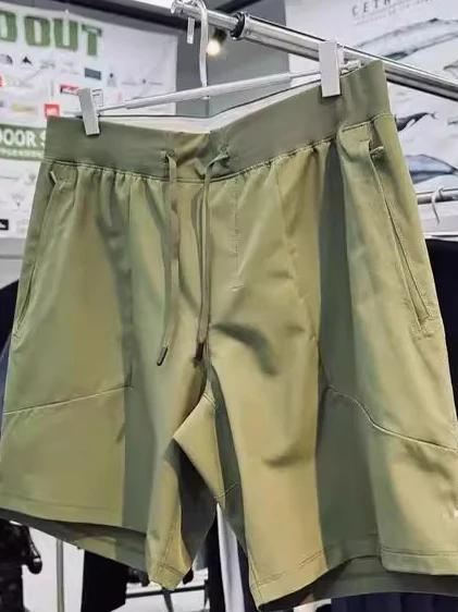 

Мужские спортивные средства на открытом воздухе большого размера, Qui Dry Running Fitn, длина пять четвертей, летние модные молодежные повседневные прямые штаны