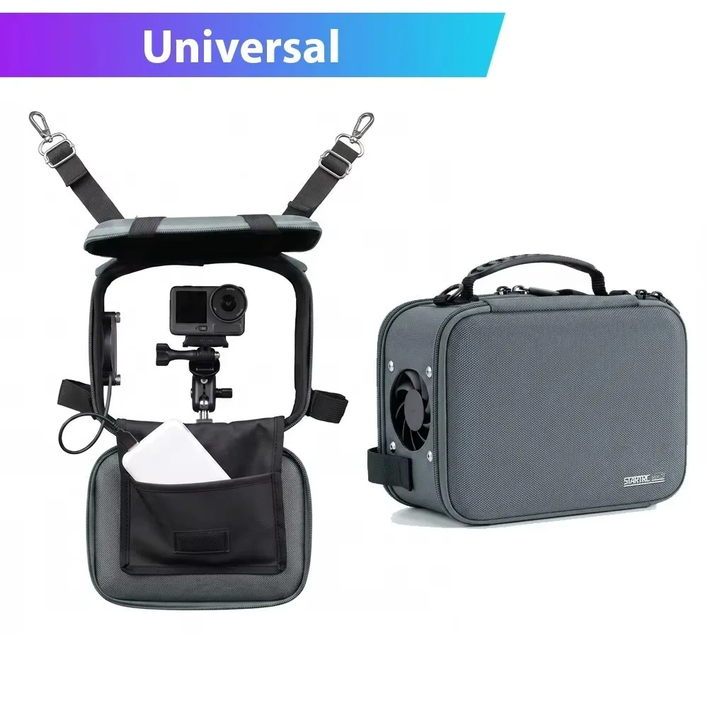 Universal Action Camera Fence-Shooting Cooling Case Fence Mount Camera Bag for DJI Action 6/5/4/Nano/Pocket/Insta360