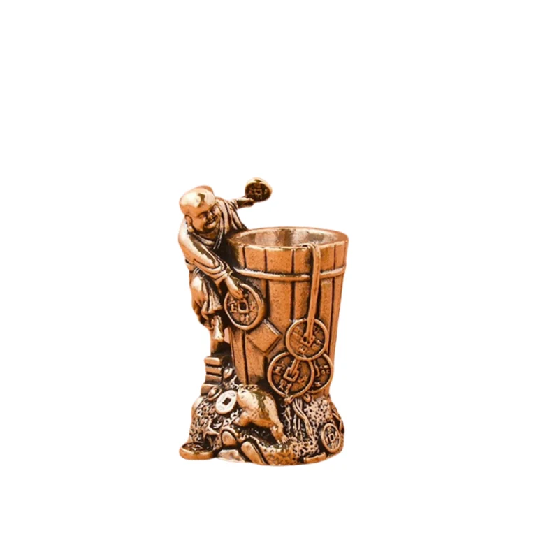 Pure Brass Xitong Pen Holder Desktop Ornament Home And Office Decoration