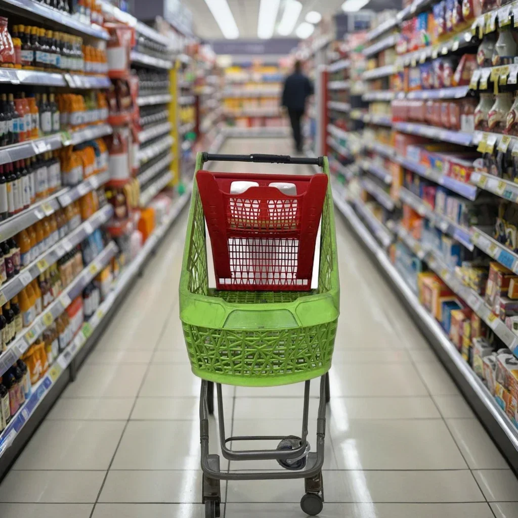 

Пластиковая ручная тележка для покупок с индивидуальными логотипами и универсальными колесами Универсальные тележки для покупок и тележки