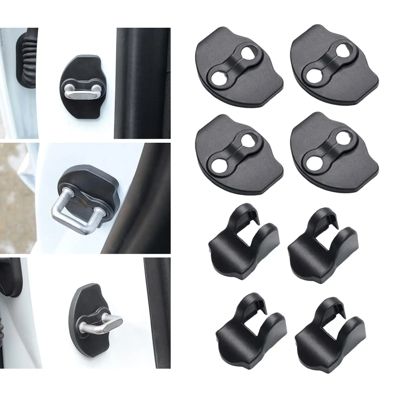 

8Pieces Car Door Lock Buckle cover Stopper Covers Replaces High Performance