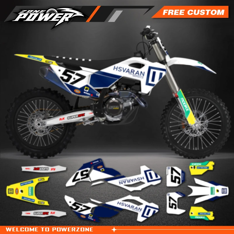 

Powerzone Graphics Decals Sticker Kit for Husqvarna TE FE 150 200 250 300 350 400 450 2024 2025 2026 TC FC 2023 2024 2025