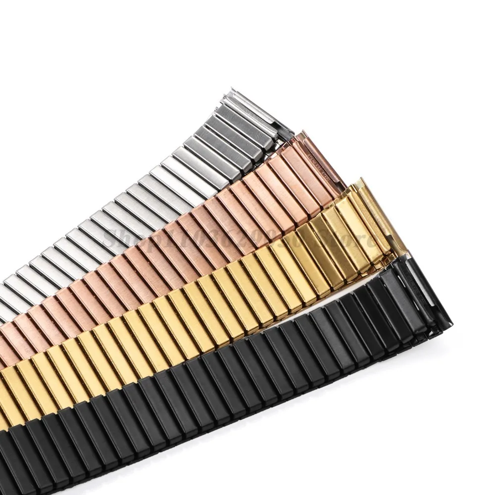 Elastic Stretch WatchBand 22mm Metal for Huawei for Samsung Galaxy Flexible Strap Men Women Stainless Steel Bracelet Accessories
