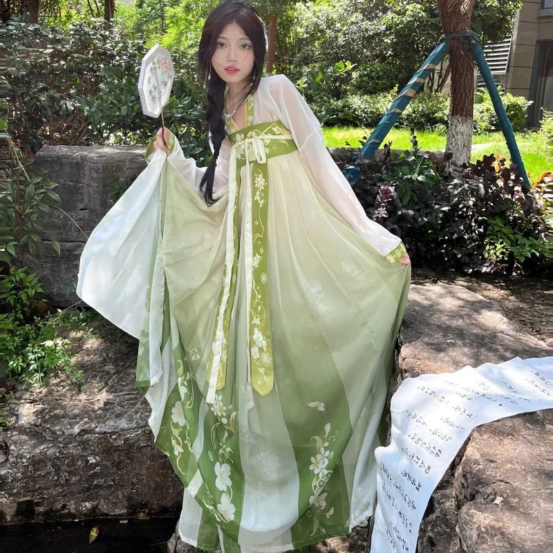 Chinese Style Elegant Hanfu Dress Set Cosplay Fairy Costume Dress Tang Dynasty Traditional Women Vintage Princess Dance Robes