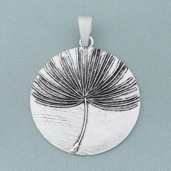 3pcs Large Engrave Dandelion Flower Medallion Pendants DIY Boho Necklace Jewelry Making Findings