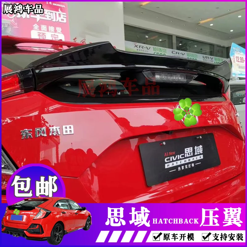 Honda Civic FK7 FK8 5Door Hatchback 2021 ABS Plastic Unpainted Color Rear Spoiler Wing Trunk Lid Cover Car Styling