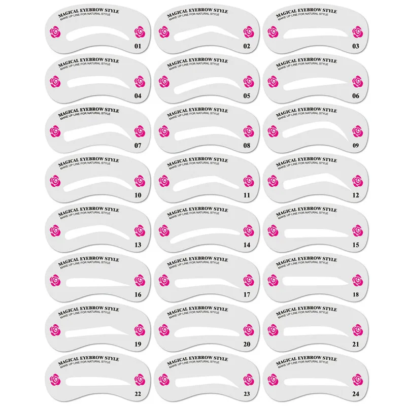 4 Sheet/set Reusable Eyebrow Shaper DIY  Eyebrow Stamp Sticker Card Eye Makeup Stencils Ruler Brow Definer Shaping Tool 2023 New