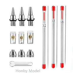 Airbrush For HD130/180 airbrush Accessory 131 nozzle 0.2/0.3/0.5mm Hobby Making Accessory Model Tools