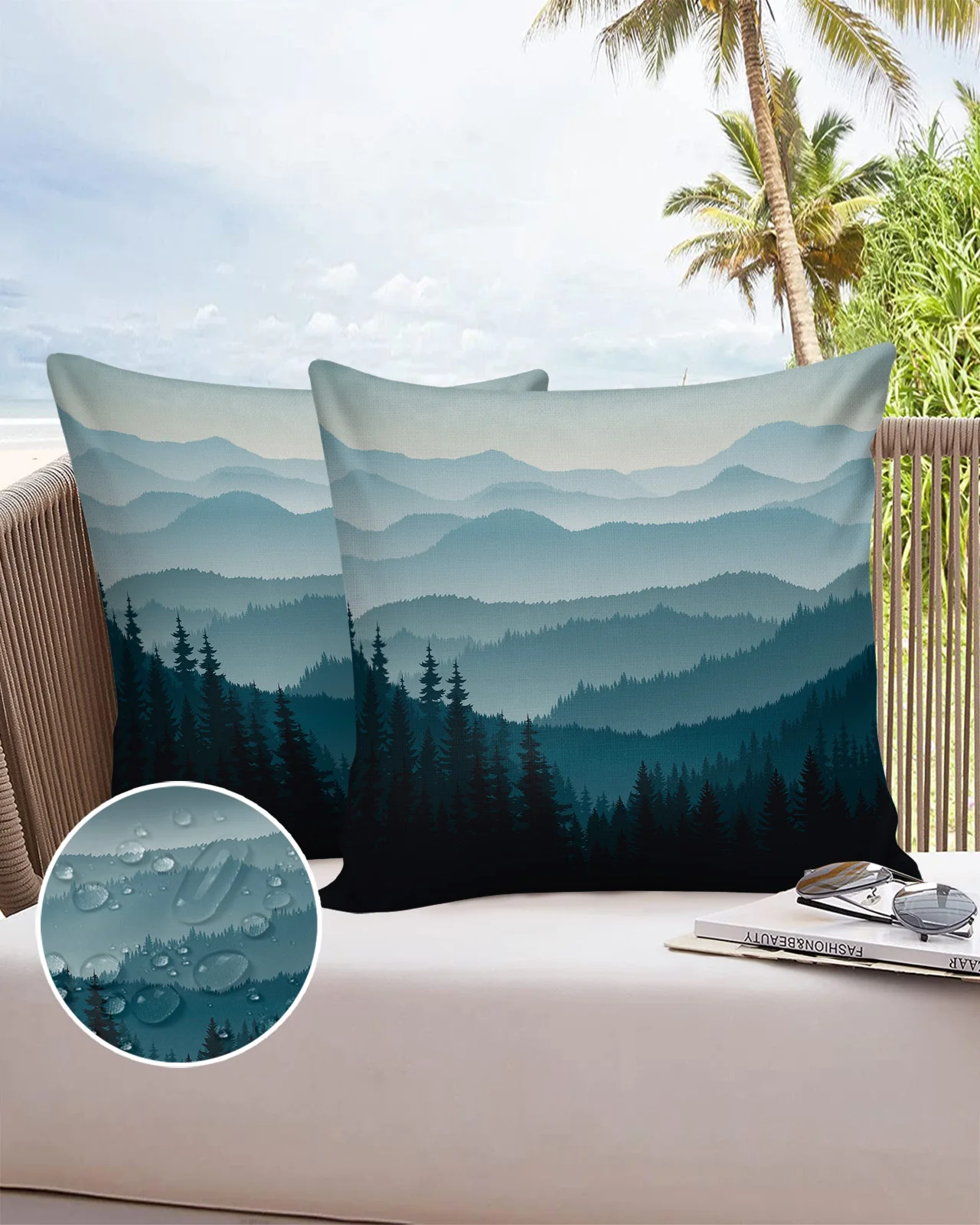 

Mountain Forest Waterproof Pillowcase Decorative Sofa Bed Pillow Cover Home Decor Car Cushion Cover