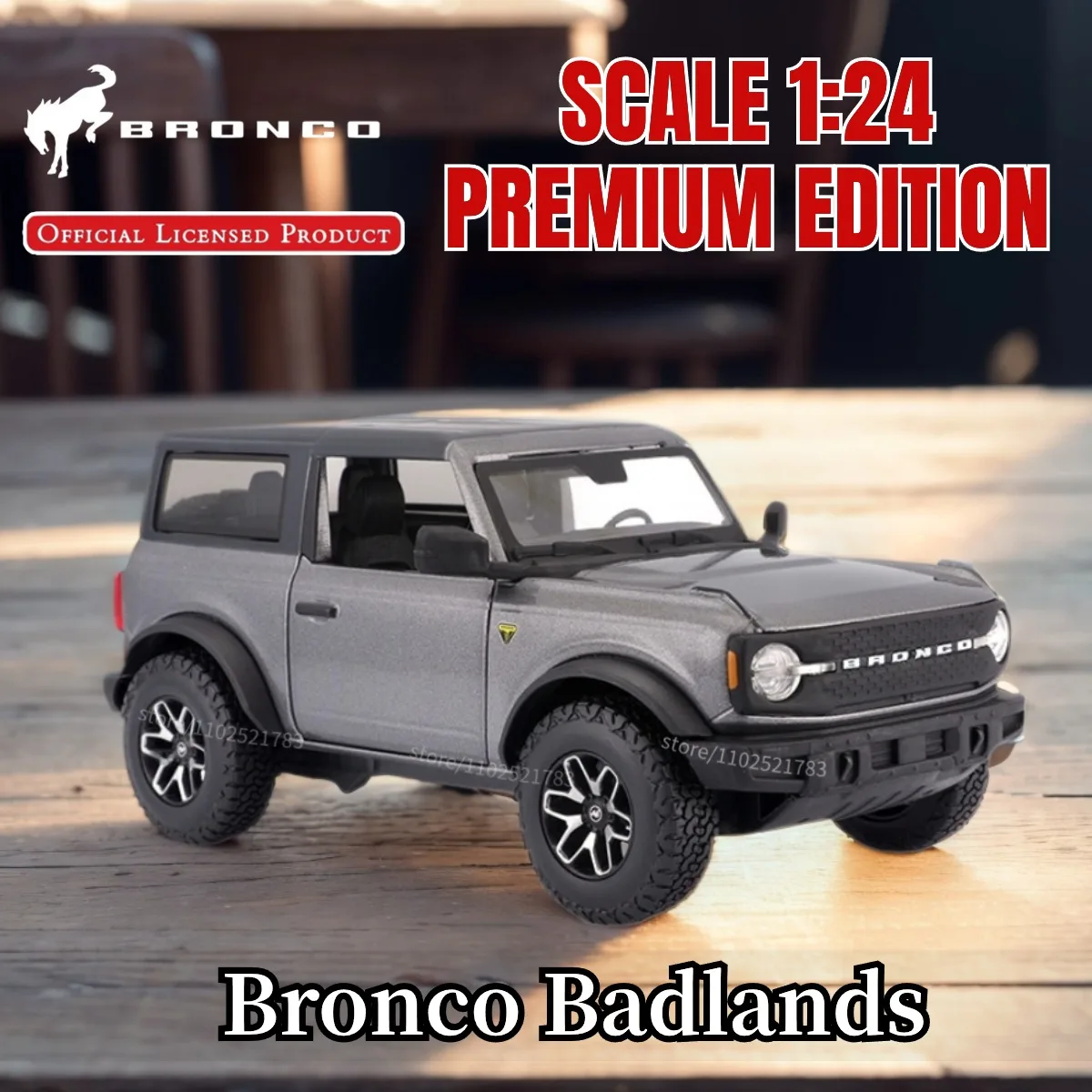 Maisto 1:24 Ford Bronco Replica Authnetic Car Model Scale Chevrolet Ford Jeep Miniature Toy - Perfect Gift for Car Enthusiasts