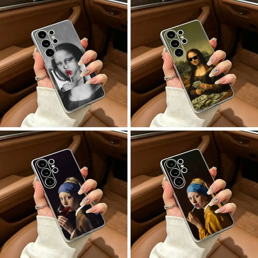 

Aesthetic Funny David Mona Lisa Phone Case For Samsung S25,S24,S21,S22,S23,S30,Ultra,S20,Plus,Fe,Lite Transparent Cover
