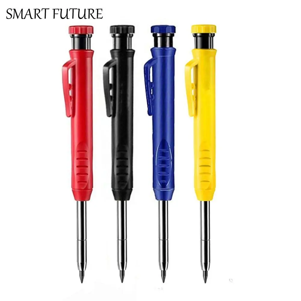 

2Pcs Professional Carpenter Pencil Multi-purpose Precise Marking Mechanical Pencil Solid Waterproof Scribing Marking Deep Hole