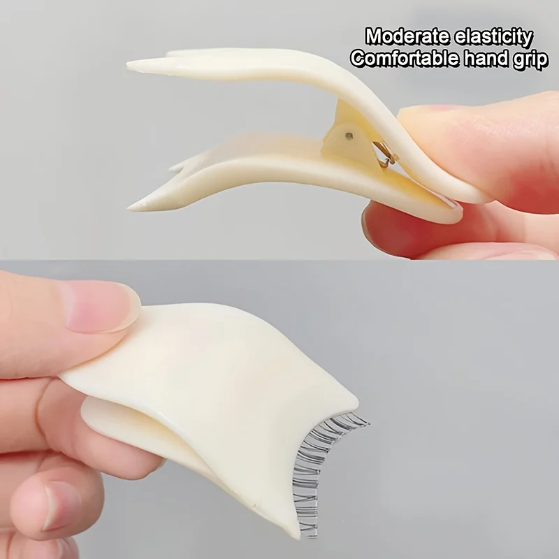 흔들림 방지 속눈썹 어플리케이터 도구 - 초보자를 위한 인체공학적 그립이 있는 전문가용 인조 속눈썹 핀셋, 손쉬운 연장 적용