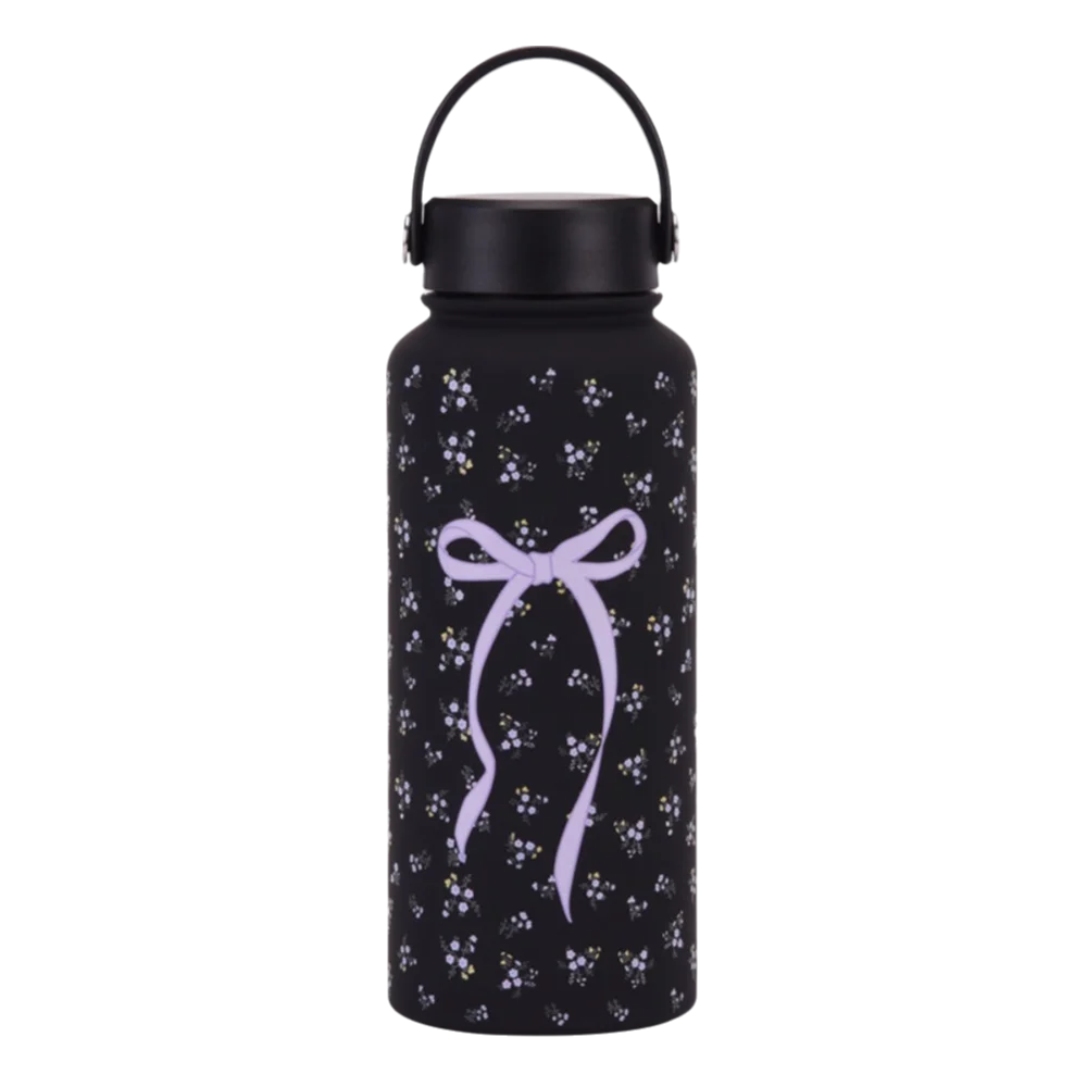 

1L Capacity Stainless Steel Thermal Flask Wide Mouth Screw Top Vacuum Water Bottle Large Capacity Printed Design Insulated Cup